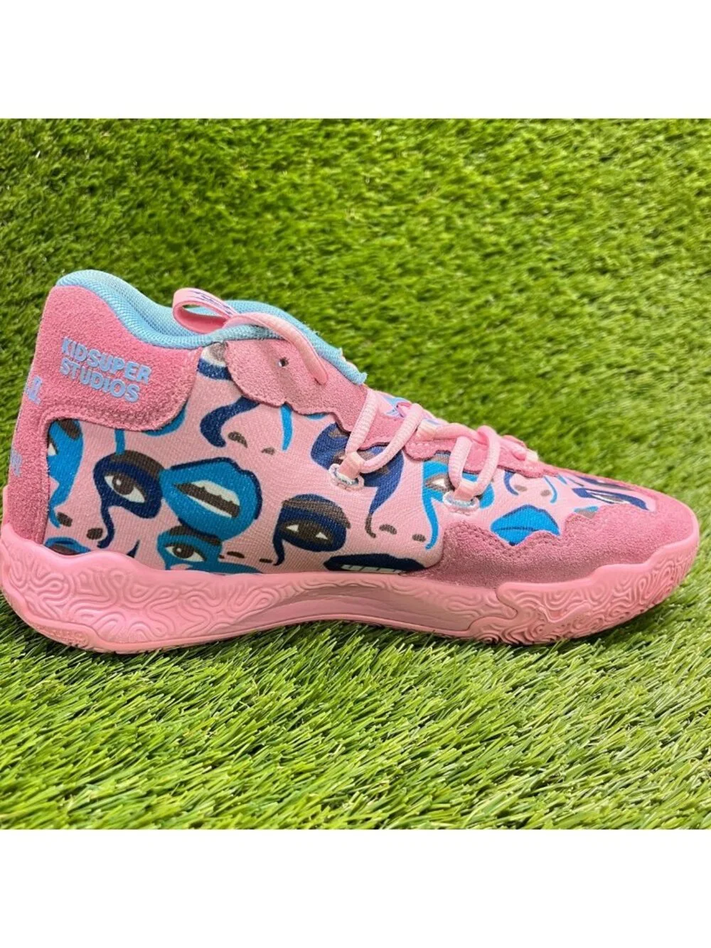 Puma LaMelo Ball MB.03 KidSuper Girls Size 6.5Y Pink Athletic Shoes Sneakers
